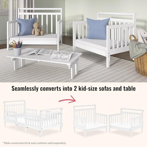 Dream On Me Emma 3-in-1 Toddler Bed with Rails, GREENGUARD Gold, White by Dream On Me - Image 6