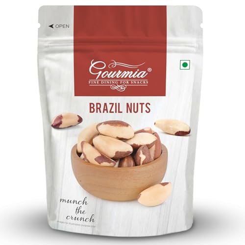Image of Gourmia Premium Brazil Nuts 200g, Superfood, Brazilian Nut without Shell, Healthy Crunchy Protein Snack, Rich in Dietary Fibre
