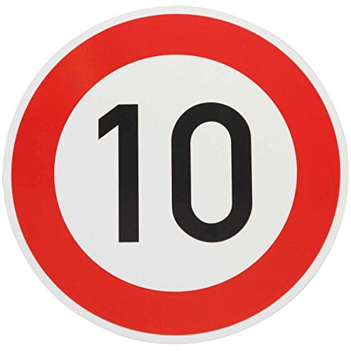 Original Verkehrszeichen 10 KM/H Schild Nr. 274-10 DN 600 mm StVO Geburtstagsschild RAL Straßenschild Schild Geschenk Verkehrsschild Straßenschilder