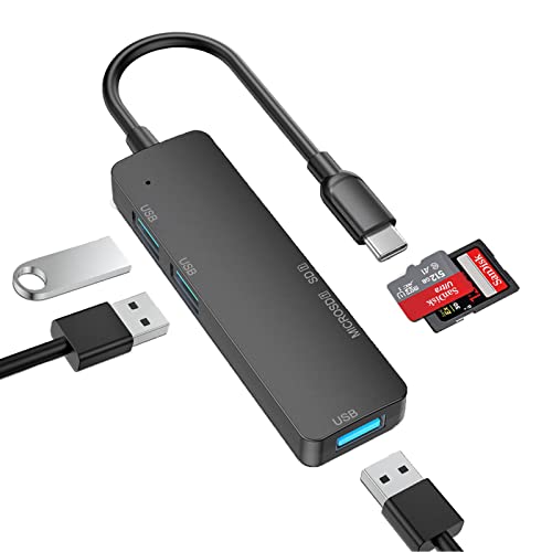Adaptador de Lector de Tarjetas USB C SD, Adaptador de Lector de Tarjetas Micro SD TF Tipo C, Adaptador de Lector de Tarjetas de Memoria USB C a cámara USB para MacBook Pro Surface y la Cover