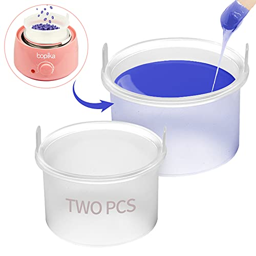 Bopika Silicone Wax Pot 2PCS Wax Melting Inner Pot Replacement Nonstick Silicone Hair Removal Wax Bowl for 500ml Wax Warmer Machine