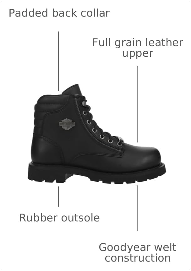 Image of Harley-Davidson Footwear Mens Clarkson Motorcycle Casual Boots Ankle