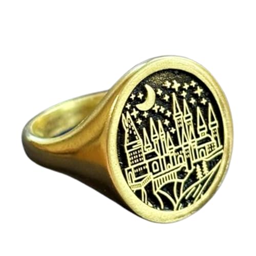 Bague École de Sorciers en argent 925 et finitions plaquées or
