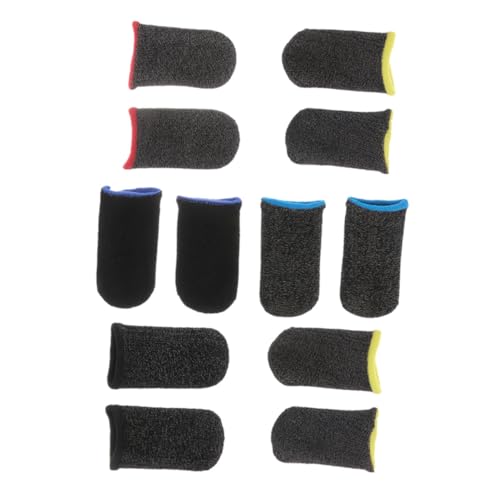 SOPOTUTU 6 Fundas para Dedos Antideslizantes Transpirables Cubiertas para Pulgar y Dedos Protectores Profesionales para Manos Absorbentes de Sudor para Gaming y Uso Diario