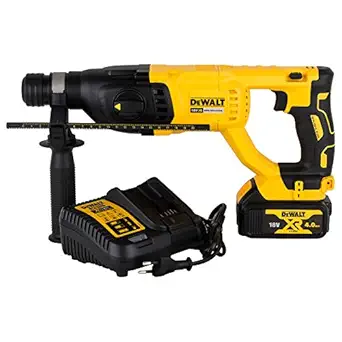 DEWALT DCH133M1 18V Li-ion 26mm SDS-Plus 3-Mode 2Kg Cordless Hammer with Brushless Motor and 1x4.0Ah Battery