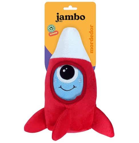 JAMBO PET Brinquedo Para Pet Pelúcia Foguete Galáxia - Vermelho