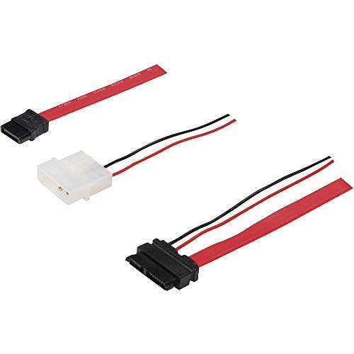 Cable SATA Slimline 12 pulgadas con conector Molex y SATA