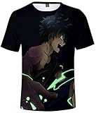 T-shirt d'été cool avec imprimé My Hero Academia : T-shirt 3D pour garçon avec motif anime, ce t-shirt 3D pour homme te garde au frais et au sec pendant l'été, T-shirt à manches courtes 3D coupe normale avec une respirabilité élevée et de l'élasticité.'