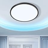 【Ahorro de energía y larga vida útil】Esta lámpara de techo delgada de 36W es más brillante y ahorra más energía que las luces tradicionales, ahorra energía hasta un 85%, vida útil de hasta 55000 H o más