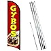 GYROS Premium Windless Feather Banner Flag Kit (Flag, Pole, & Ground Mt)