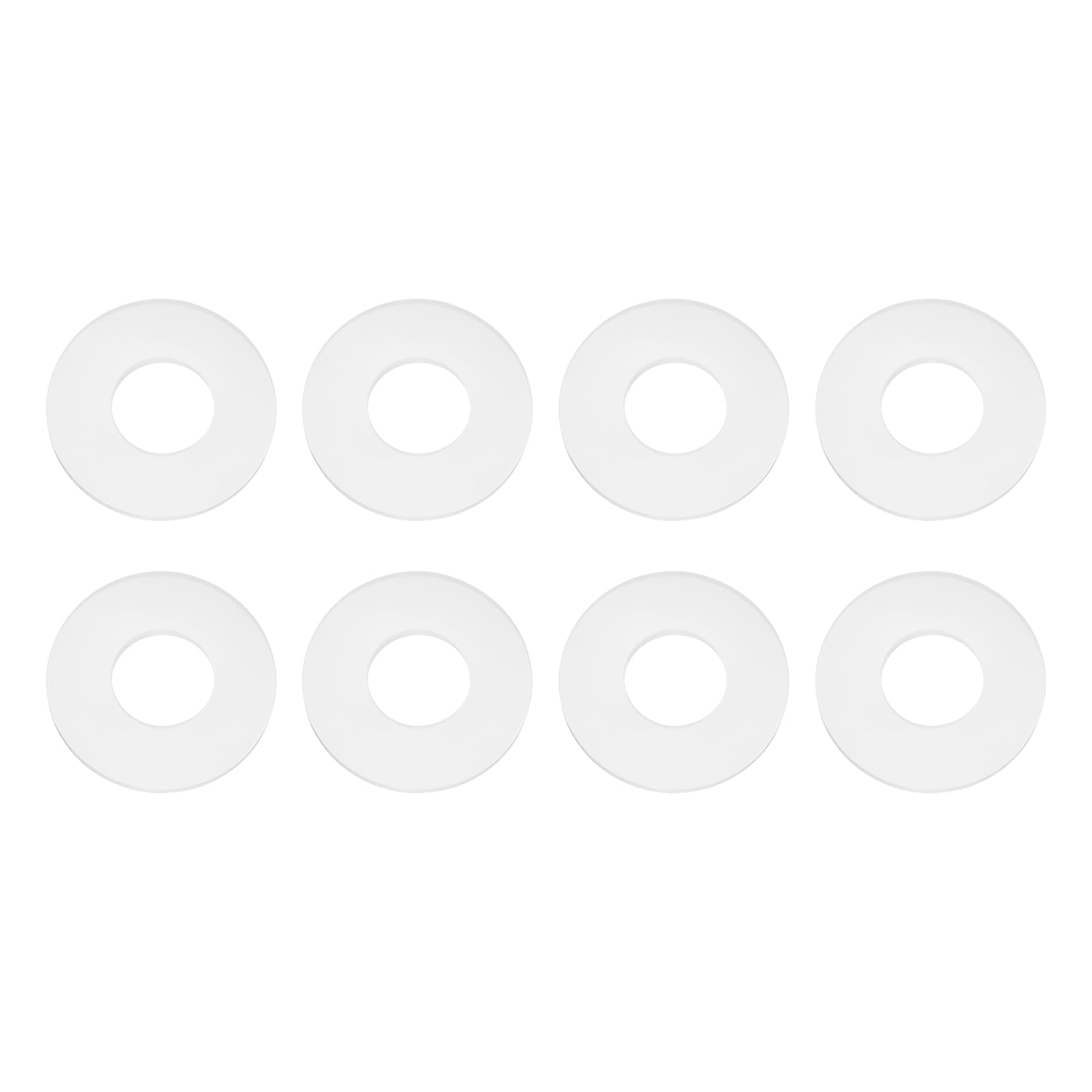 PATIKIL M20 Silicone Flat Washer, 8 Pcs 20mm ID 50mm OD 4mm Thick Plain Washer Grommets O-Ring Sealing Gasket Spacer for Faucet Pipe Water Hose Shower Door Handles, White