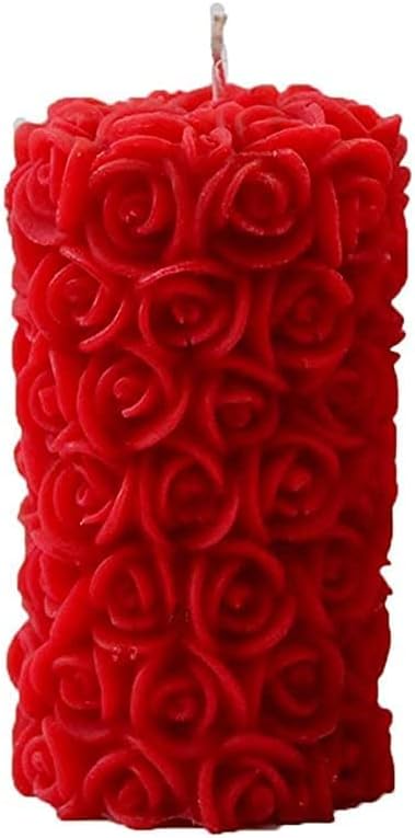 Radiance Store Silicone 3D Rose 3 Layer Handmade Soap Flower Candle Mould Cylinder Rose Flower Candle Mold I Fondant Silicone Scented Wax Mould I Succulent Molds | Handmade Candles Making