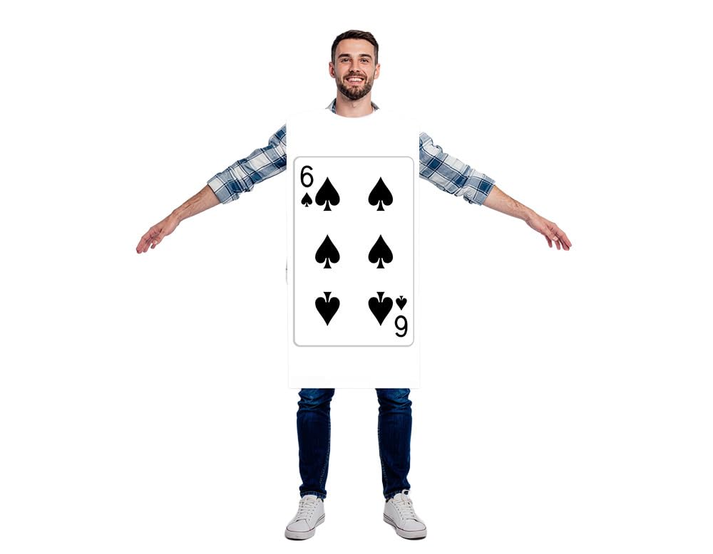 TABARDO! Playing Card Costume for Adults, Fancy Dress Outfit, Novelty Costume (Large, 6 Spades)