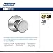 Schlage F10 V BEL 605 Bell Door Knob, Hall & Closet Passage Lock, Bright Brass