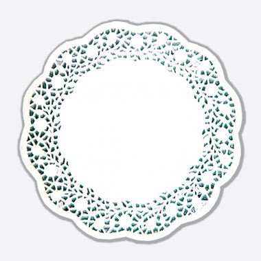 Demmler Tortenspitzen - Rund - Tortendekoration/Tortenunterlage Ø 36 cm - ästhetische Unterlage für Torten und Kuchen - weiß - 100 Stück - Made in Germany