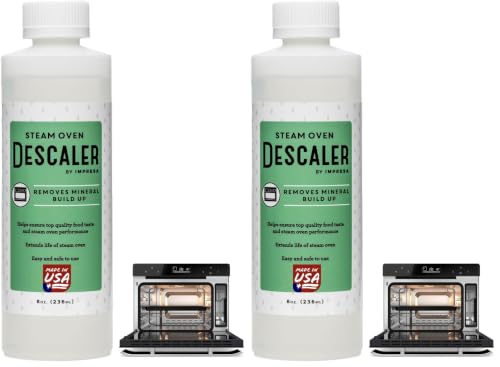 IMPRESA Steam Oven Descaling Solution - 8 Fl Oz Steam Oven Cleaner & Descaler - Compatible with Wolf, Miele, Thermador, Gaggenau, Bosch & Smeg (Pack of 2)