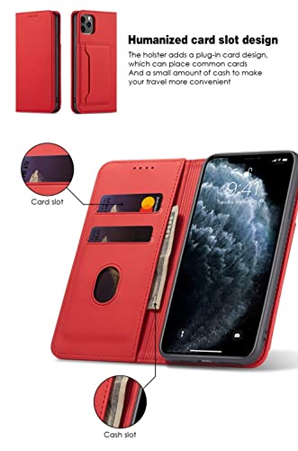 Housse iPhone 12 Mini rouge avec porte-carte intégré