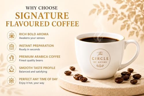 Image of The Circle Of Aroma Signature Instant Coffee Combo Pack | Arabica Coffee | Rich Aroma & No Added Sugar | Irish Mocha, Vanilla & Caramel Flavours | 50g Each Flavours (25 Cups) | Enjoy Hot or Cold