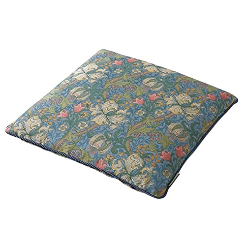 川島織物セルコン Morris Design Studio モリスデザインスタジオ ゴールデンリリーマイナー リビングシートクッション ブルー 48×48cm LN1712