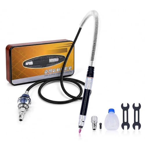 Image of Uadme Air Micro Grinder, 1/4" Mini Pencil Die Grinder Set with Wrench, 50000 RPM Free Speed, Pneumatic Polishing Cutting Tool for Cleaning, Chamfering, Grinding and Engraving Metals