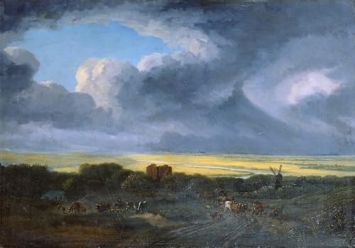 Affiches et gravures paysage orageux Georges Michel toile moderne pour habiller un mur vide