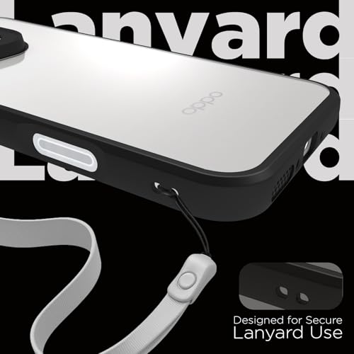 Image of RIGGEAR Shockproof Sleek Hybrid Armor Back Cover Case for Oppo Find X9 Pro 5G (Clear PC + Black TPU Bumper)