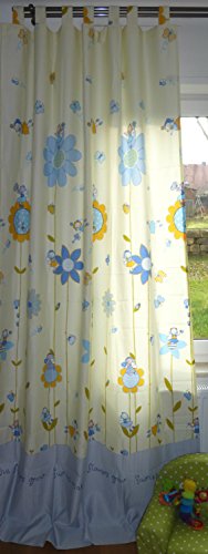 heimtexland liebevolle Kinder Gardine Blickdicht Vorhang Schlaufenschal HxB 260x140 cm KÜRZBAR Fee Blumen Prinzessin TOP QUALITÄT …auspacken, aufhängen, fertig! Typ183