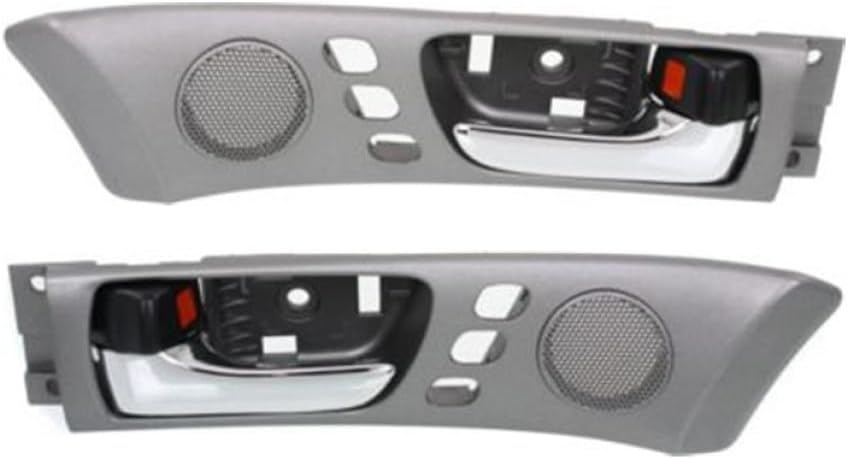 KarParts360 for Lexus ES330 2004 2005 2006 Interior Door Handle Front, Driver Side Gray Bezel with Chrome Lever | with Door Lock Button| Trim: Base