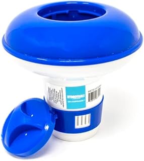 HYDROTOOLS BY SWIMLINE Mini Chemical Dispenser For Spas and Personal Pools| Compatible With Bromine & Chlorine, Supports 1’’ Tablets | Adjustable Control Ring For Customizable Flow Rate