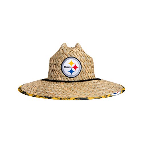 Image of NFL Team Logo Americana Floral Lifeguard Beach Straw Sun Hat