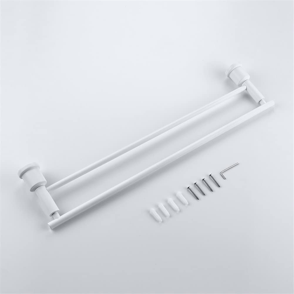 Toalleros, toallero para baño, Soporte para Toallas de Mano de Doble Varilla de baño de Acero Inoxidable Mate 304, toallero, Colgante de Accesorios de baño/50 cm para perforación-/a