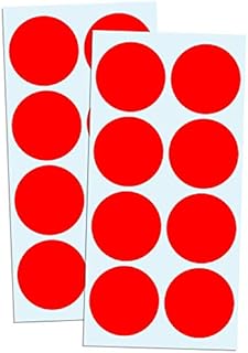 5cm Round Colour Coding Circle Sticker Labels - Red, Pack of 240