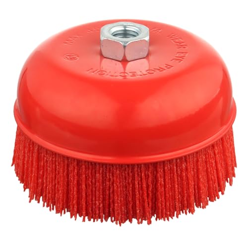 Image of 6 inch Nylon Cup Brush with Mild Abrasive, Wire Cup Brush Quickly Remove Rust