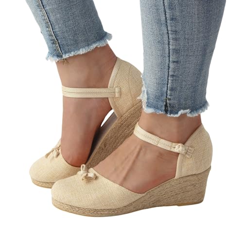 Sandalette été plateforme espadrille bout fermé confortable - 2