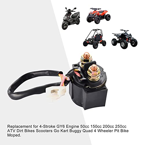 Goofit Solenoid Starter Relay Replacement For 4-Stroke Gy6 Engine 50Cc 150Cc 200Cc 250Cc Atv Dirt Bikes Scooters Go Kart Buggy Quad 4 Wheeler Pit Bike Moped #TOP4