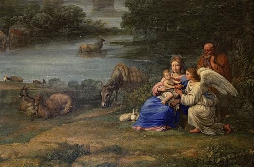Cuadro en Lienzo Impresión Imagen Paesaggio Claude Lorrain Oficina 60x90cm