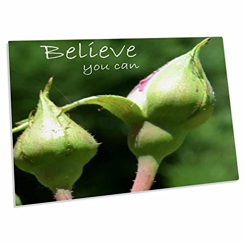 3dRose Inspiracional BelieveRose Pad Grande para Escritorio miniatura 1