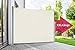 Produktbild empasa Seitenmarkise Start 2.0 Sichtschutz Sonnenschutz Windschutz Markise ausziehbar für Garten, Balkon und Terrasse, mit Standfuß, Farbe:Creme, Groesse:160 x 450 cm