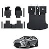 Floor Mats for Lexus RX350/RX350H/RX500h 2023-2026, All Weather Floor Mats Trunk Cargo Liner with Backrest Protectors and Door Sill Guards Accessories, Full Coverage Set (Not fit RX450h & PHEV)