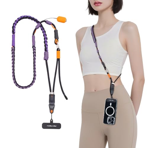 PGYTECH LinkGo Phone Strap Crossbody, Anti Theft and Quick Release, Adjustable Phone Lanyard with Lens Cloth for All Phones
