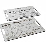 BurningWood - Bandeja Reversible Mágica para Papá Noel y Reyes Magos ¡La Tradición Navideña Más Dulce y Personalizada! (36cm de ancho)