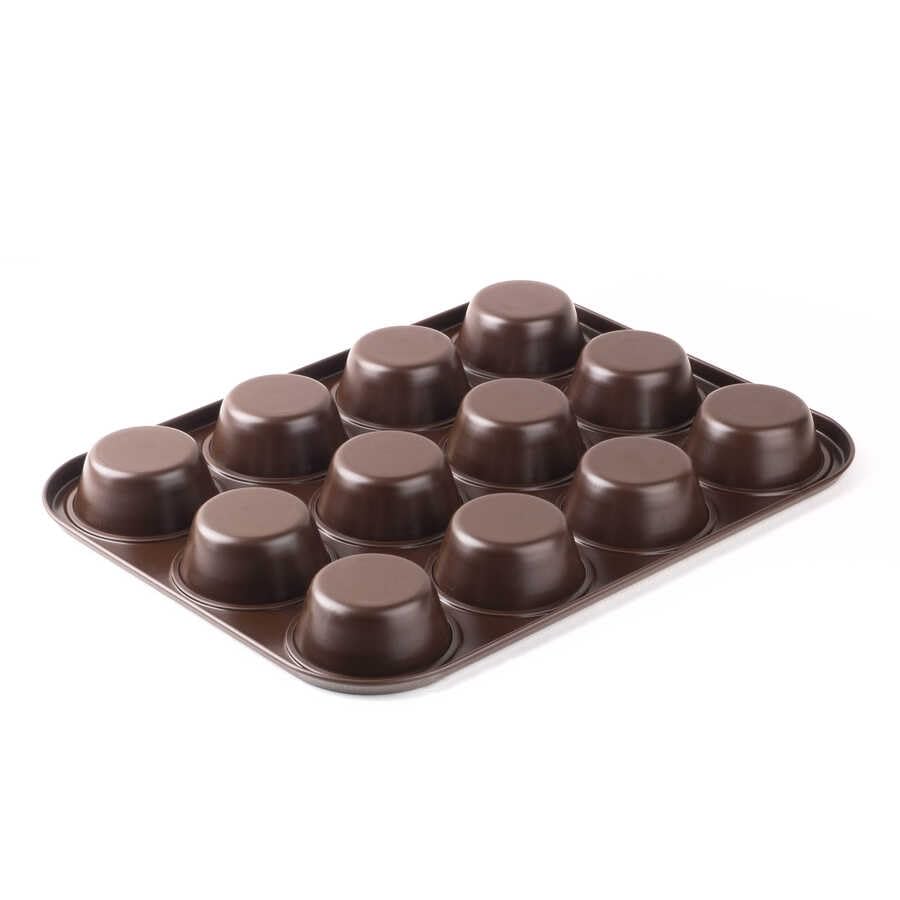 Tantitoni KAHVERENGİ 12Lİ MUFFIN KALIBI 27X35CM