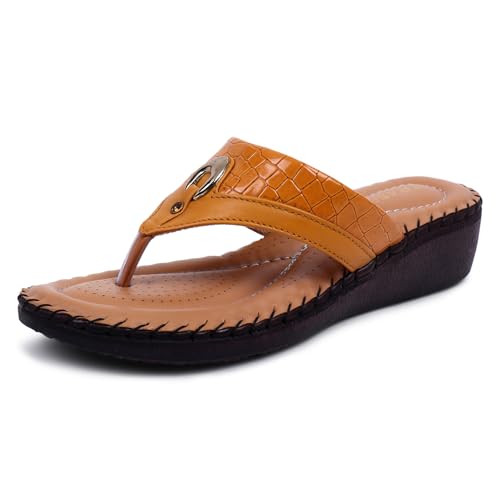 Image of TRASE Women's Flip-Flops & Slippers | Doctor Ortho Comfortable Chappal for Women & Girls | Light weight, Soft Footbed, Comfortable & Stylish | Diabetic & Orthopedic Footwear, Good for Knee & Foot Pain