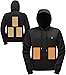 Heated Hoodie Unisex, for Outdoor Commute, 5-Zone Warmth, 3-Temperature Settings, All-Day Comfort (Gray,1pc,X-Large)