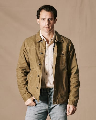 Image of Huckberry Flint and Tinder Men's Flannel-Lined Waxed Trucker Jacket