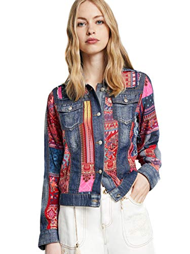 Desigual Boho Patch Denim Jacket Karly (42)