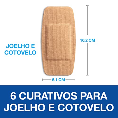 Nexcare, 3M, Curativo Duo para Joelhos e Cotovelo, Alta Fixação - 6 unidades