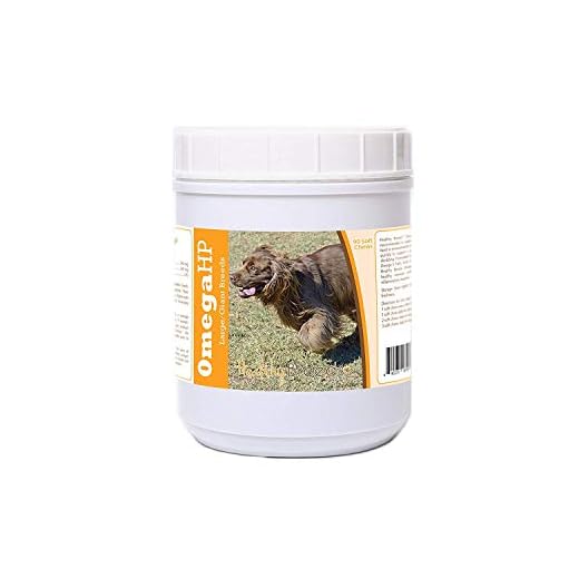 Healthy Breeds Sussex Spaniel Omega HP Fatty Acid Skin and Coat Support Soft Chews 90 Count