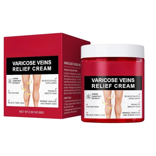 Vari/cose Veins Relief Cream - Vari/cose Veins Treatment for Legs - Spider Veins Repair Cream - Vein Relief Cream to Relieve Leg Pain - Fast-Absorbing Natural Plant Formula - Safe & Effective - 80g