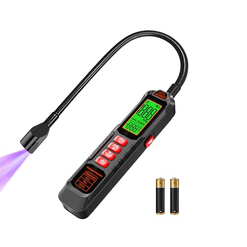 GL77A Halogen Refrigerant Leak Detector, High Sensitivity Freon Sniffer for HVAC Systems, Automotive AC, Refrigerators, Cold Storage, Works with R134a R410a R22, 0-1000PPM Range, 3s Fast Detection